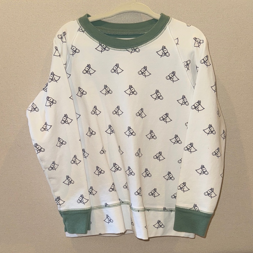 The Beaufort Bonnet Company Green and White Owl Print Top